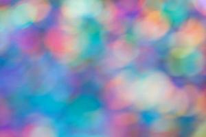 Abstract bokeh background of blurry multicolored light spots. photo