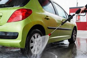 Automobile in the car wash photo