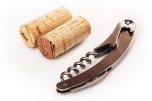 Corkscrew and corks photo