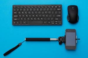 Selfie stick and input devices photo