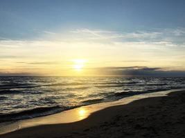 Sunset over the sea photo