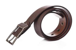 Brown leather belt photo