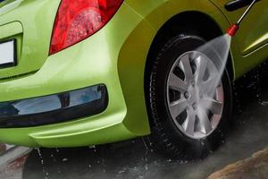 Automobile in the car wash photo