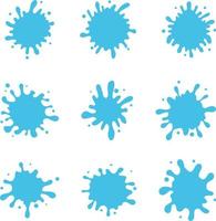 A collection of water splats for artwork compositions vector