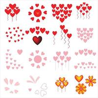 Hearts Shape Design Elements vector