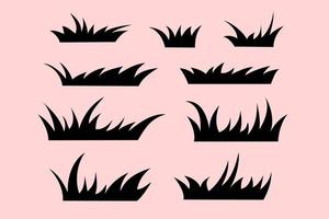 cartoon grass silhouette. free grass vector