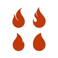 Fire flames  set vector icons free Vector for your logo design