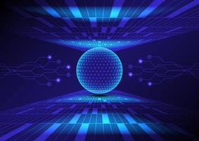 Global Digital Connections. Abstract 3D Sphere technology HUD Element background vector