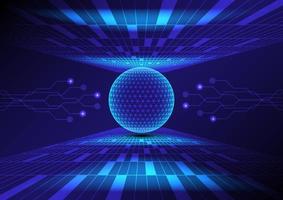 Global Digital Connections. Abstract 3D Sphere technology HUD Element background vector