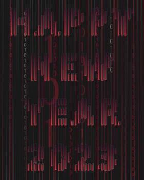 feliz año nuevo efecto matriz, arte vectorial, tarjeta de saludo, 2023, código digital vector