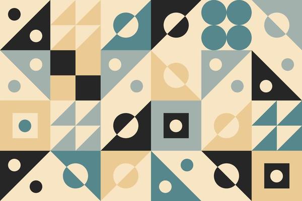 Stylish tracery composition with geometric shape. Retro decorative seamless patterns