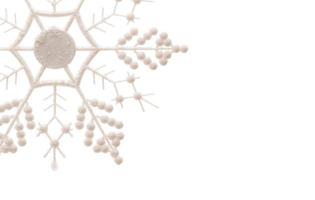 Glittery Snowflake Isolated on White photo