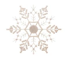 Glittery Snowflake Isolated on White photo