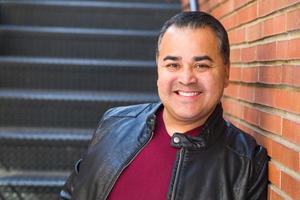 Headshot Portrait of Handsom Hispanic Man photo