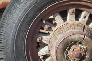 Old Rusty Antique Tire Abstract photo