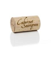 Cabernet Sauvignon Wine Cork with on White photo