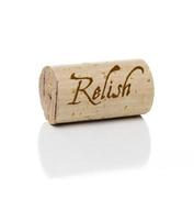 Relish Branded Wine Cork on White photo
