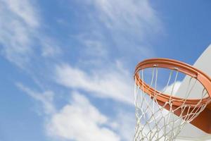 Abstract of Community Basketball Hoop and Net photo