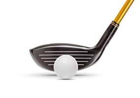 Fairway Wood Golf Club and Golf Ball on White Background photo