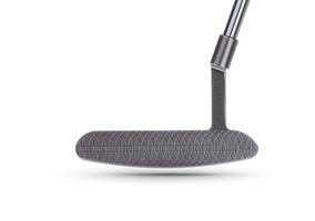 Textured Face of Golf Club Putter Isolated on a White Background photo