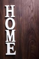 White letters with word HOME photo