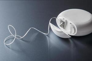 Dental floss close-up photo