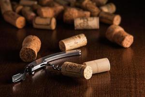 Corkscrew and corks photo