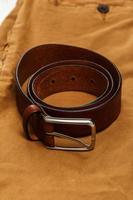 Leather brown belt photo