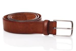 Brown leather belt photo