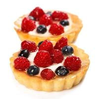 Sweet cakes with berries photo