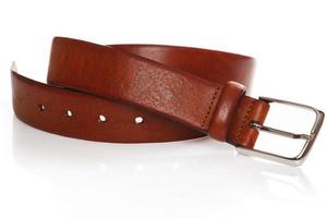 Brown leather belt photo