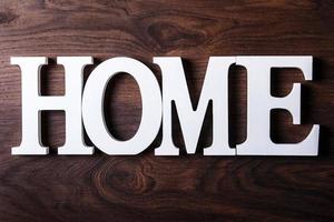 White letters with word HOME photo
