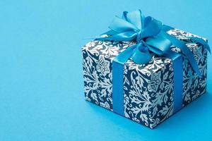 Blue gift box photo