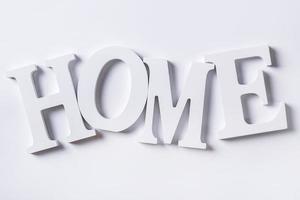 White letters with word HOME photo