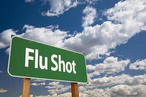 Flu Shot Green Road Sign photo