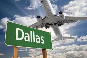 Dallas Green Road Sign and Airplane Above photo