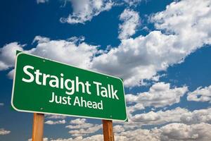 Straight Talk Green Road Sign photo