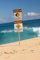 Surf and Currents Warning Sign photo