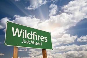 Wildfires Green Road Sign photo