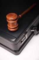 Gavel and Black Briefcase photo