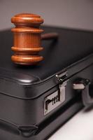 Gavel and Black Briefcase photo