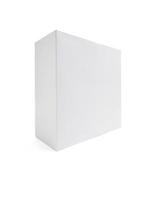Blank White Box Isolated on White photo