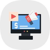 Paid Social Advertising Vector Icon Design