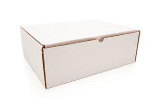 Blank White Cardboard Box Isolated photo