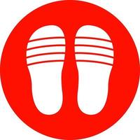 diseño de icono de vector de chanclas