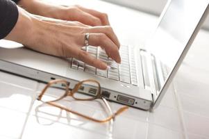 Female Using Laptop photo