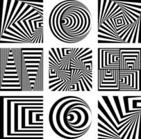 op art geometric vector graphics