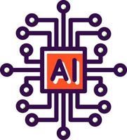 Artificial Intelligence Vector Icon Design