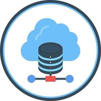 Cloud Database Vector Icon Design