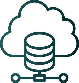 diseño de icono de vector de base de datos en la nube